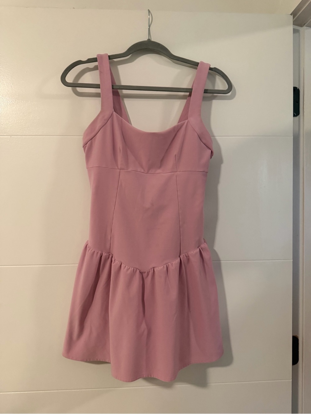 ALO Sleeveless Pink Fit-and-Flare Dress